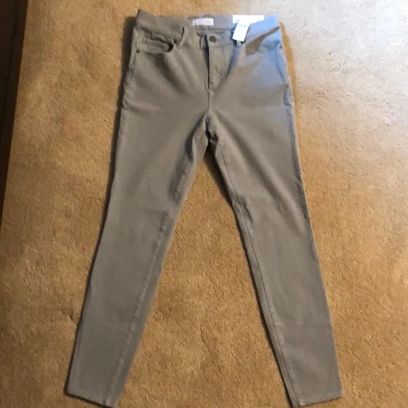NWT LOFT Way Stretch Denim Leggings in Windblown Grey Sz 29/8 Regular
